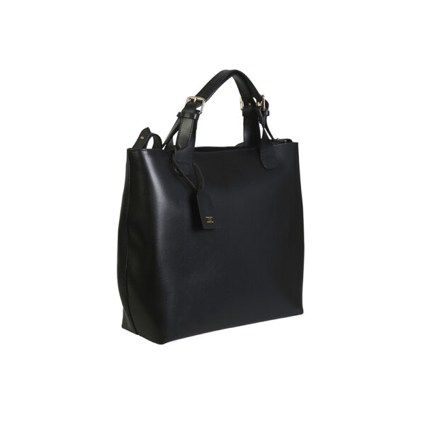 Womens Leather Black Handheld Bag