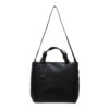 Womens Leather Black Handheld Bag