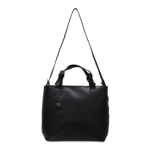 Womens Leather Black Handheld Bag