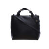 Womens Leather Black Handheld Bag