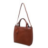 Womens Leather Brown Handheld Bag