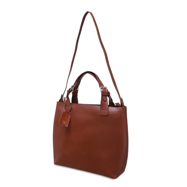 Womens Leather Brown Handheld Bag