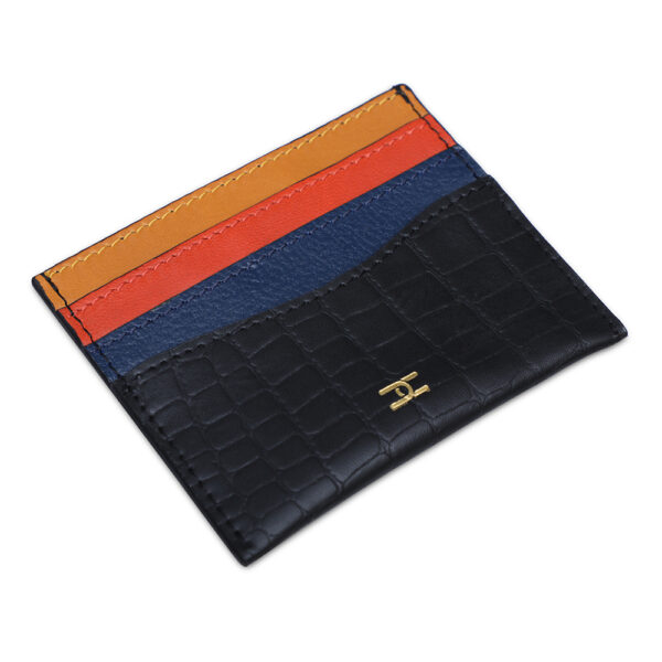 Multi-Colored Leather Card Holder