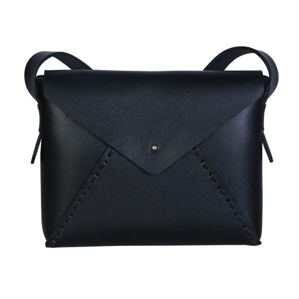 Womens Leather Black Handheld Bag